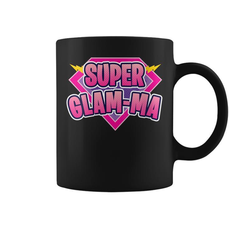 Super Glam-Ma Superhero Grandmother Comic Book Graphic Print Coffee Mug