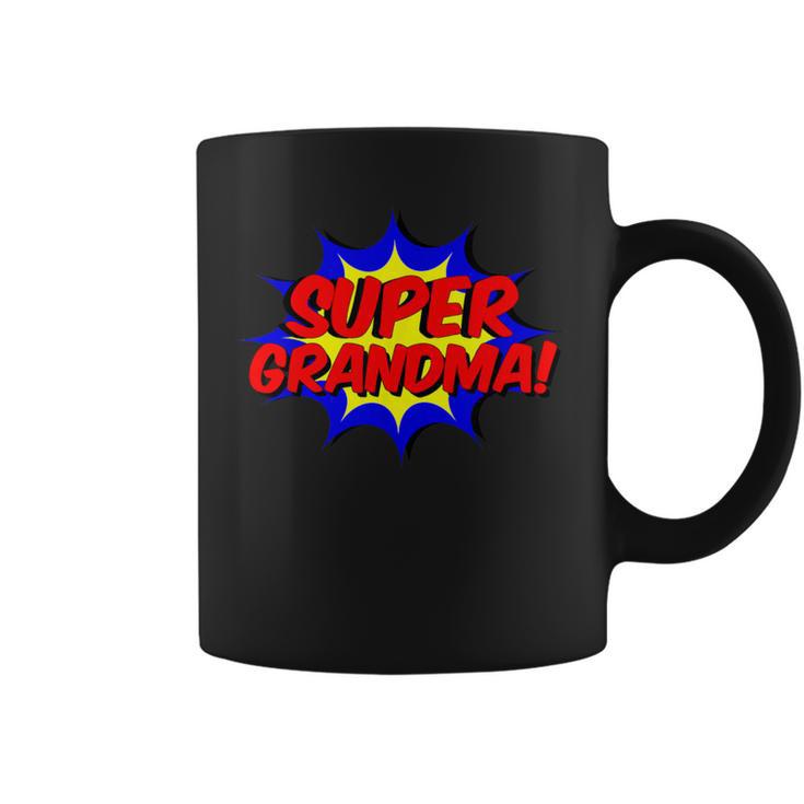 Super Grandma Comic Book Style Superhero Graphic Print Coffee Mug