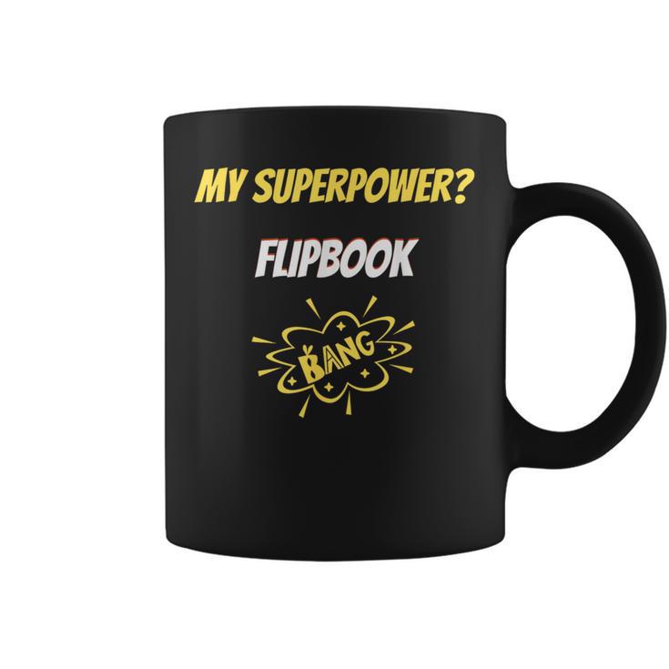My Superpower Flipbook Comic Style Superpower Graphic Print Coffee Mug