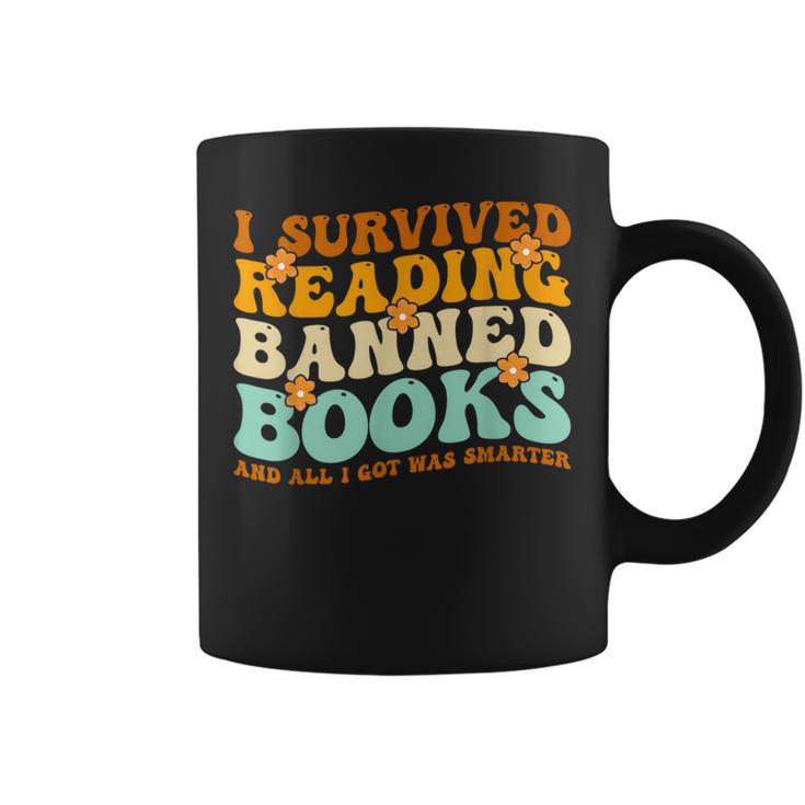 I Survived Reading Banned Books Book Lover Bookaholic Graphic Print Coffee Mug