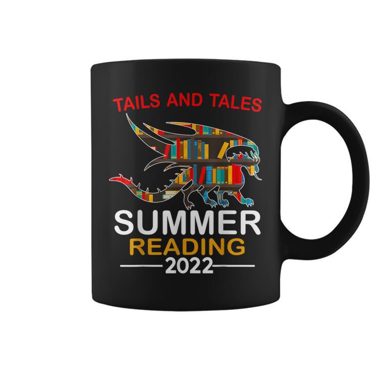 Tails And Tales Summer Reading 2022 Book Reading Teen Dragon Graphic Print Coffee Mug