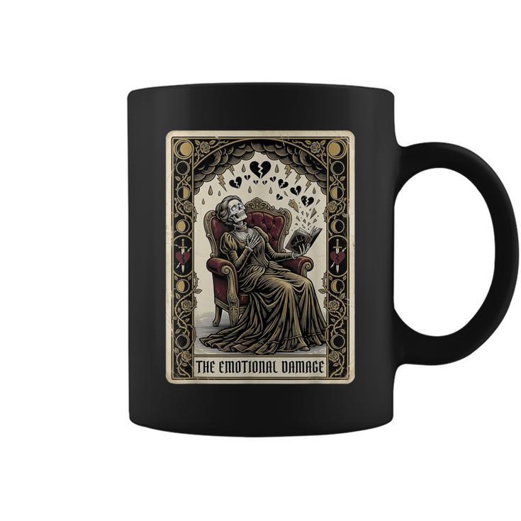 Tarot Card The Emotional Damage Skeleton Romantasy Book Graphic Print Coffee Mug