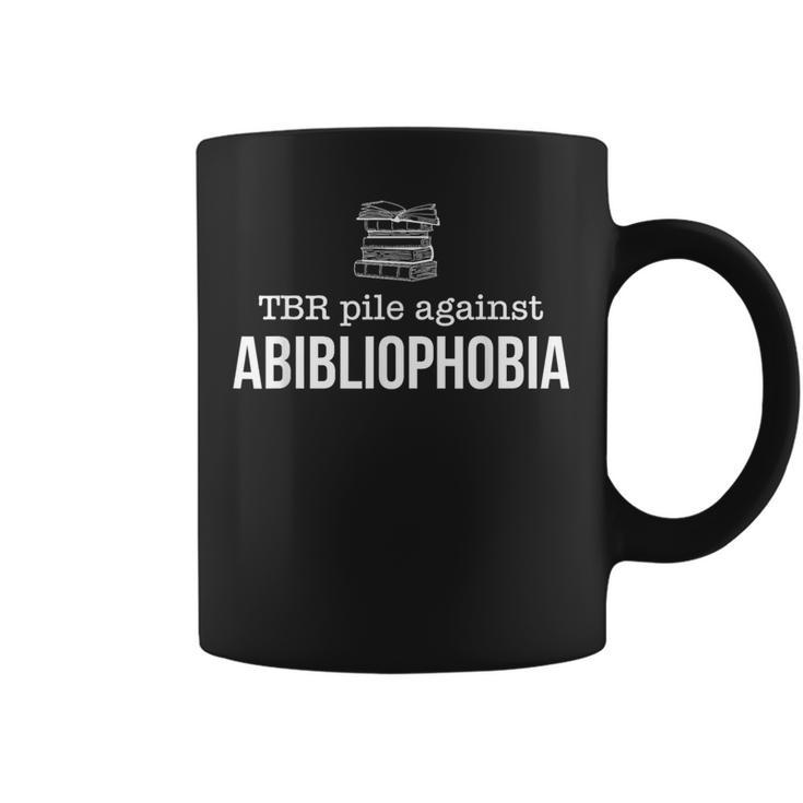 TBR Pile Against Abibliophobia Bookworm Books Graphic Print Coffee Mug