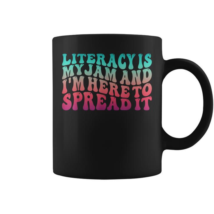 Teaching Pun Literacy Is My Jam Librarian Book Lover Teacher Graphic Print Coffee Mug