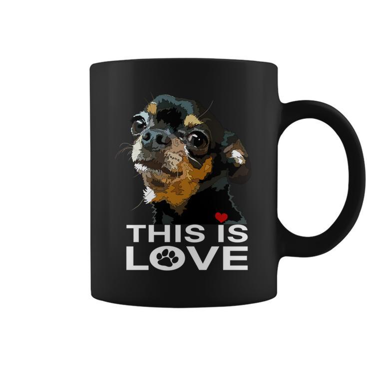 This Is Love And Tan チワワ犬 長袖tシャツ コーヒーマグ