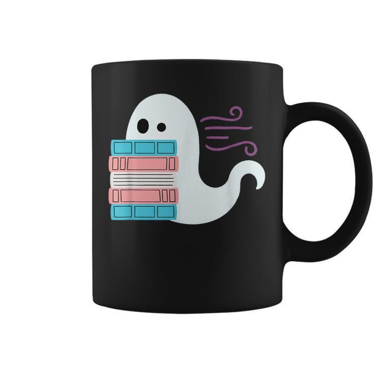Threadless Grey Sky Chai Trans Book Pride Ghost Graphic Graphic Print Coffee Mug