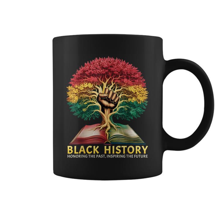 History Inspiring Future Fist Tree Book Roots Graphic Print Coffee Mug