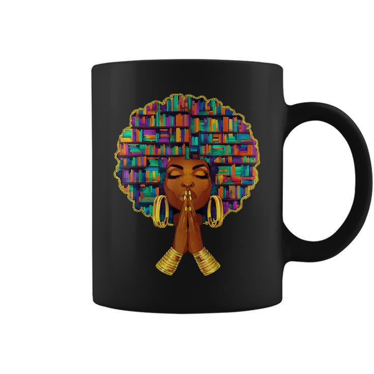 History Month Afro Women Book Lover Librarian Teacher Graphic Print Coffee Mug