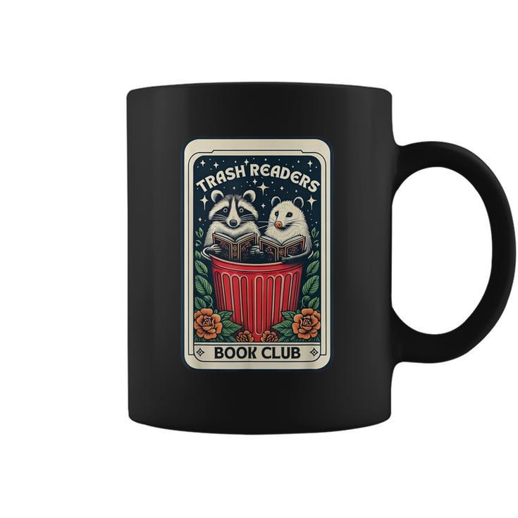 Trash Readers Book Club Cute Raccoon Opossum Bookish Graphic Print Coffee Mug