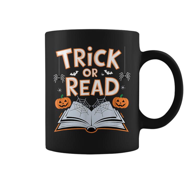 Trick Or Read Reading Book Halloween Pun Graphic Print Coffee Mug