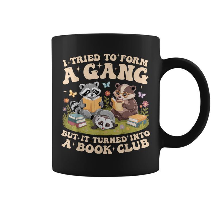 I Tried To Form A Gang But It Turned Into A Book Club Groovy Graphic Print Coffee Mug