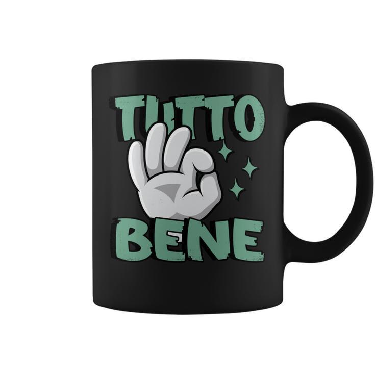 Tutto Bene イタリアの手のジェスチャー面白い引用イタリア 長袖tシャツ コーヒーマグ