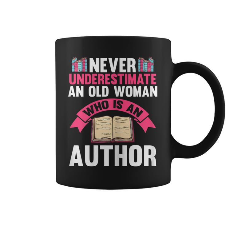 Never Underestimate An Old Woman Author Write Book Graphic Print Coffee Mug