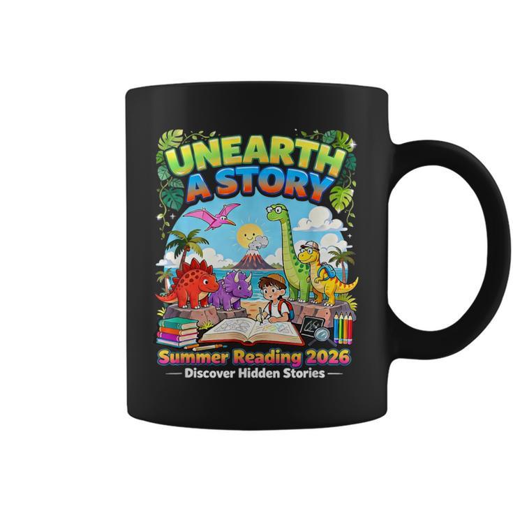 Unearth A Story Dinosaur Books Summer Reading 2026 Graphic Print Coffee Mug
