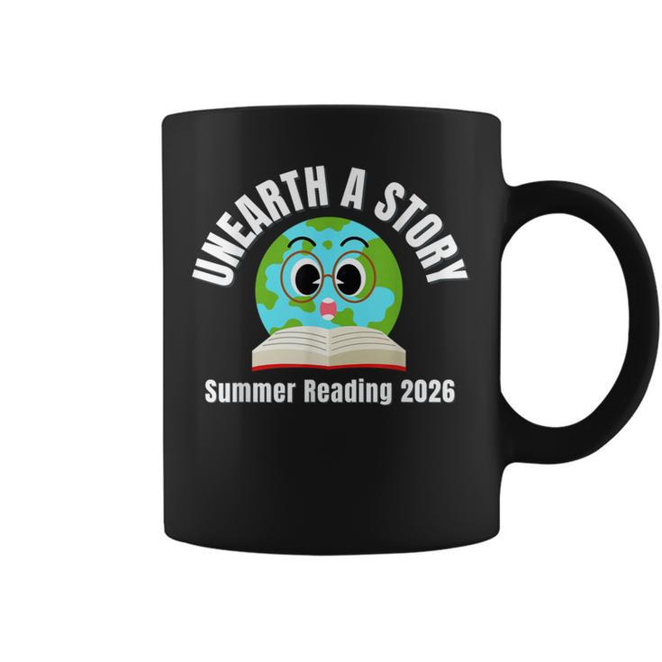 Unearth a Story Summer 2026 Reading Program Earth Read Book Graphic Print Coffee Mug