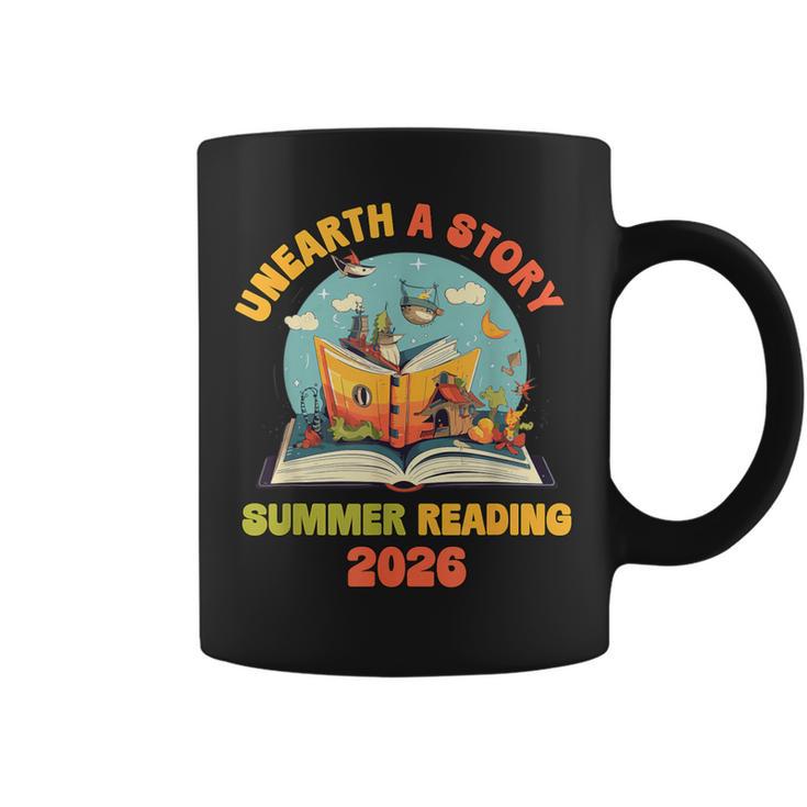 Unearth a Story Summer Reading 2026 Librarian Book Library Graphic Print Coffee Mug