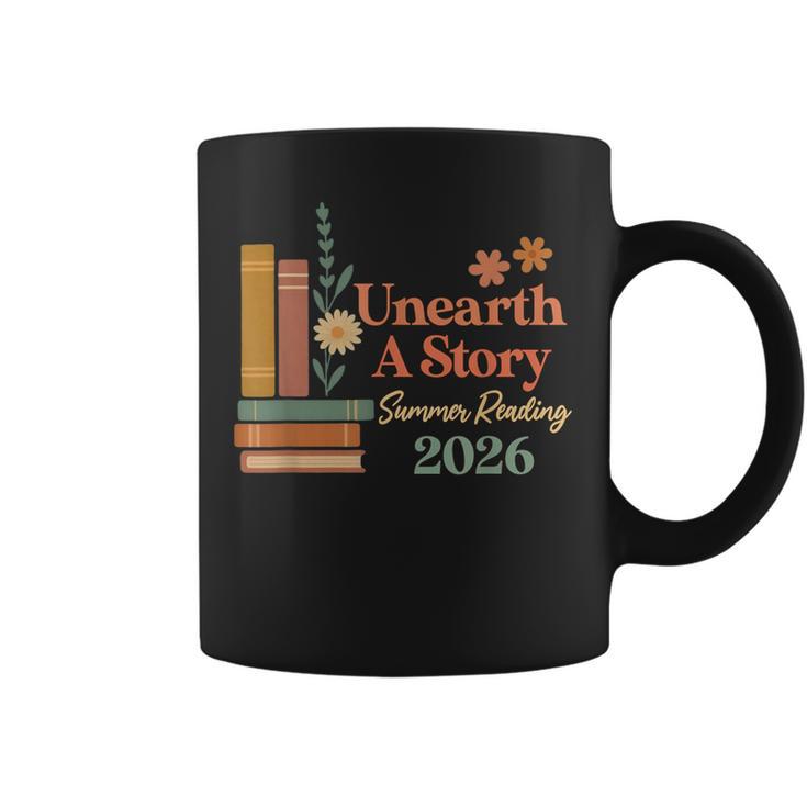 Unearth a Story Summer Reading 2026 Library Teachers Book Graphic Print Coffee Mug