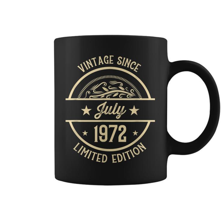 Vintage De Cumpleaños Desde Julio De 1972 Taza de café