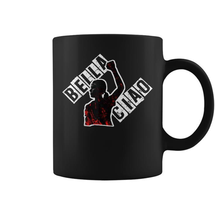 Viva L'italia Antifascista Bella Ciao Antifascista Taza de café
