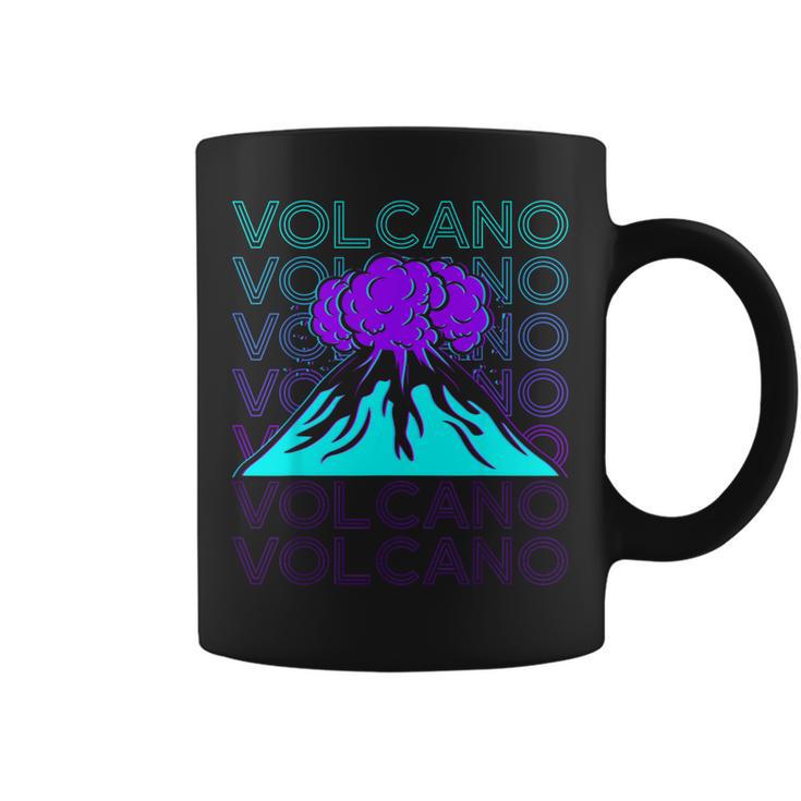 Volcán Retro Taza de café