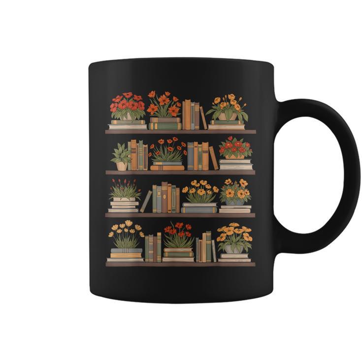 Whimsical Books And Blooms Graphic Print Coffee Mug