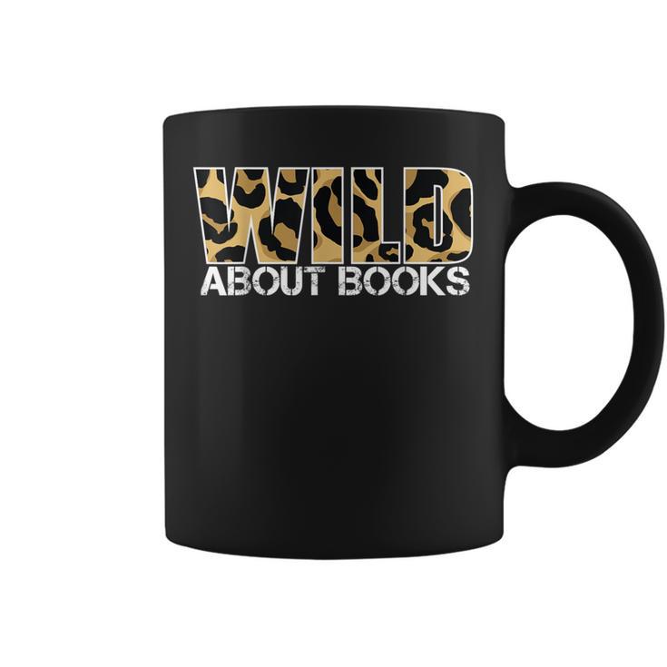 Wild About Books Leopard I Love Reading Book Lover Graphic Print Coffee Mug