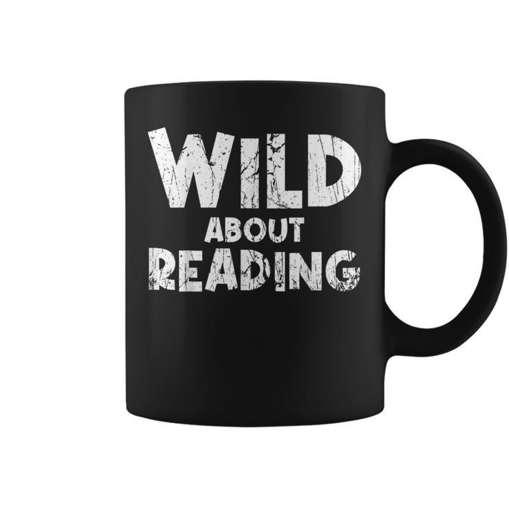 Wild About Reading Book Lover Library Graphic Print Coffee Mug