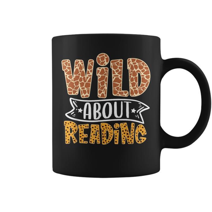 Wild About Reading Books Lovers Library Day English Teacher Men Women Graphic Print Coffee Mug
