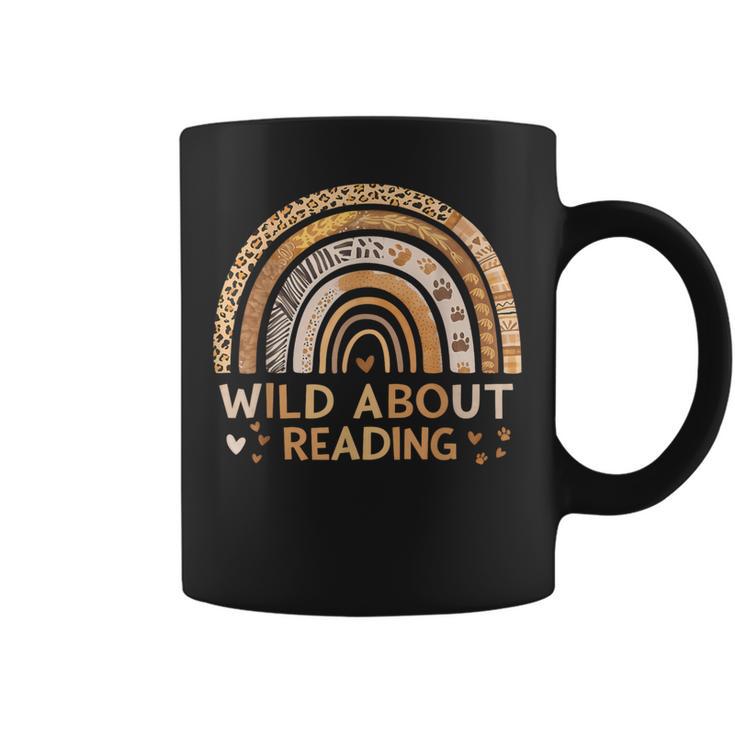 Wild About Reading Books Reader Lover Bookworm Librarian Graphic Print Coffee Mug