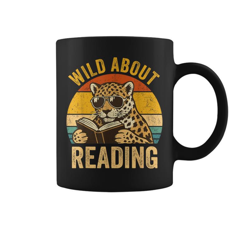 Wild About Reading Cheetah Book Leopard Print Kids Boys Girl Graphic Print Coffee Mug