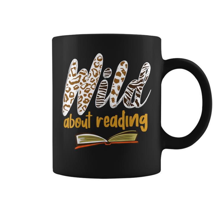 WILD ABOUT READING I Love Books Bookworm Library Day Graphic Print Coffee Mug