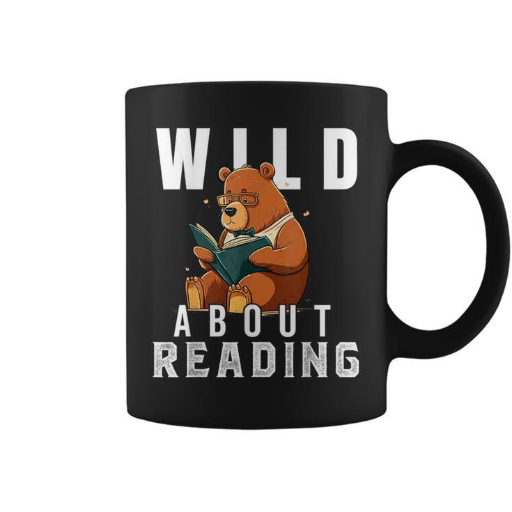 Wild About Reading Love Books Nerd Bookworm Librarian Graphic Print Coffee Mug