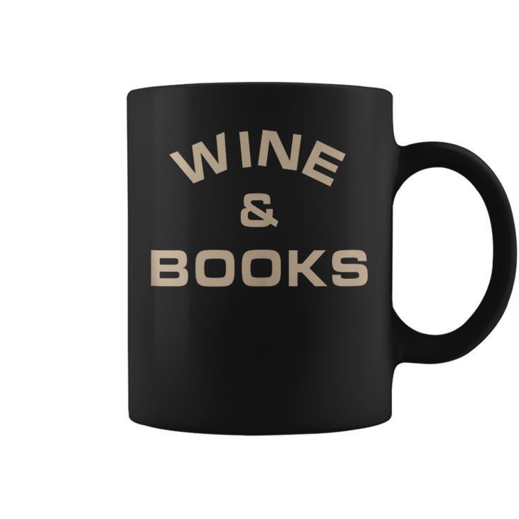 Wine & Books Wine Graphic Print Coffee Mug