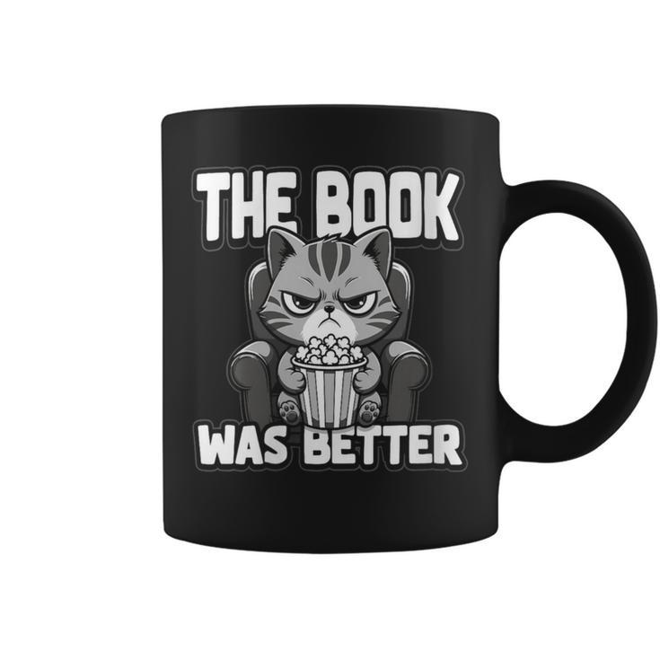 Women's The Book Was Better Fiction Novel Readers Bookish Cat Graphic Print Coffee Mug