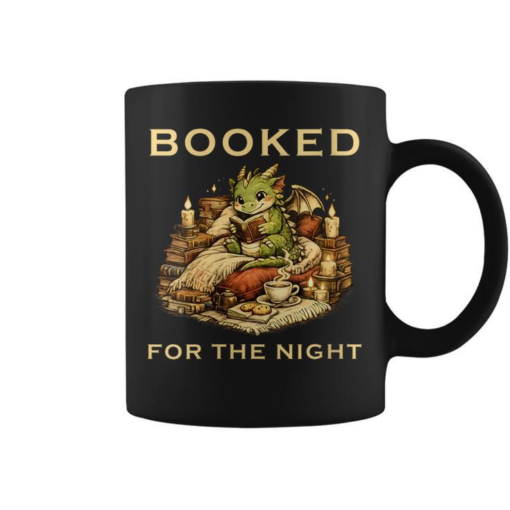 Women's Booked For The Night Dragon Book Reader Graphic Print Coffee Mug