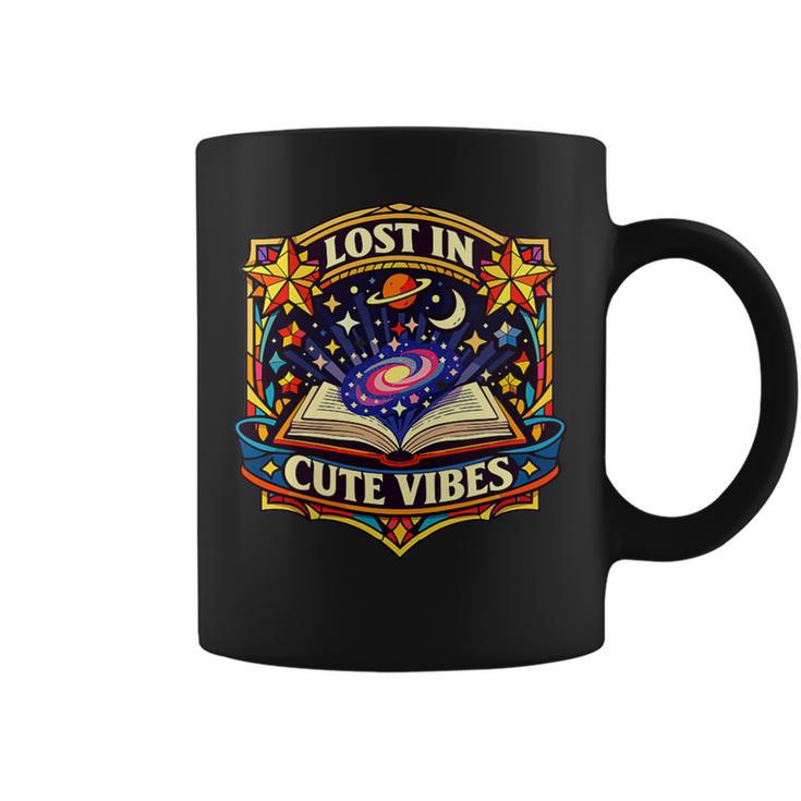 Women's Lost In Reading Space Book Lover Galaxy Stars Graphic Print Coffee Mug