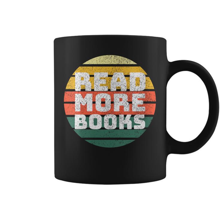 Women's Read More Books Retro Vintage Book Lover Graphic Print Coffee Mug