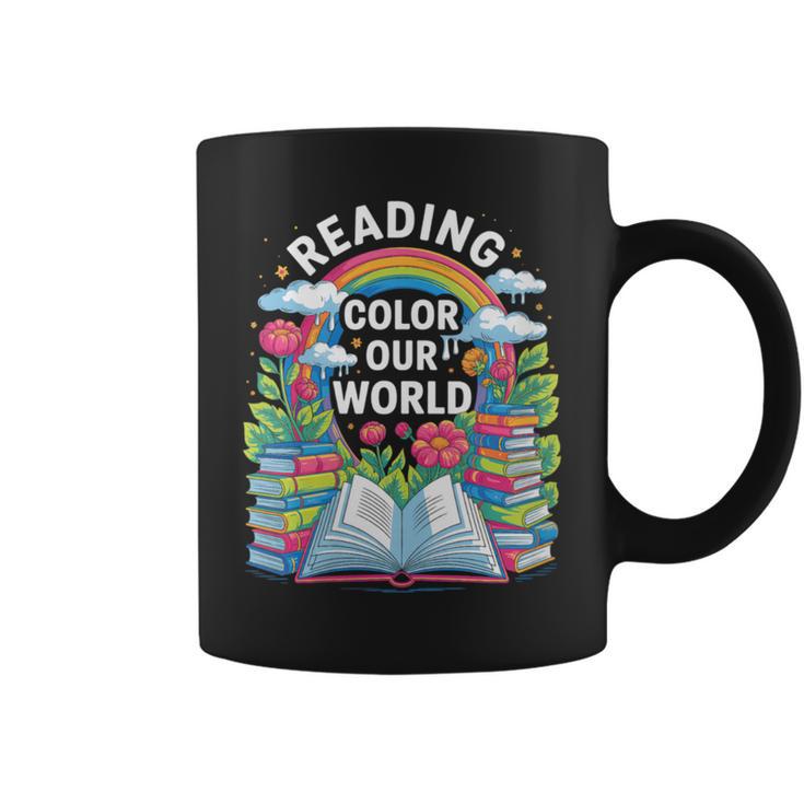 Women's Reading Colors Our World Rainbow Books Kids Graphic Print Coffee Mug Women's Reading Colors Our World Rainbow Books Kids Graphic Print Coffee Mug
