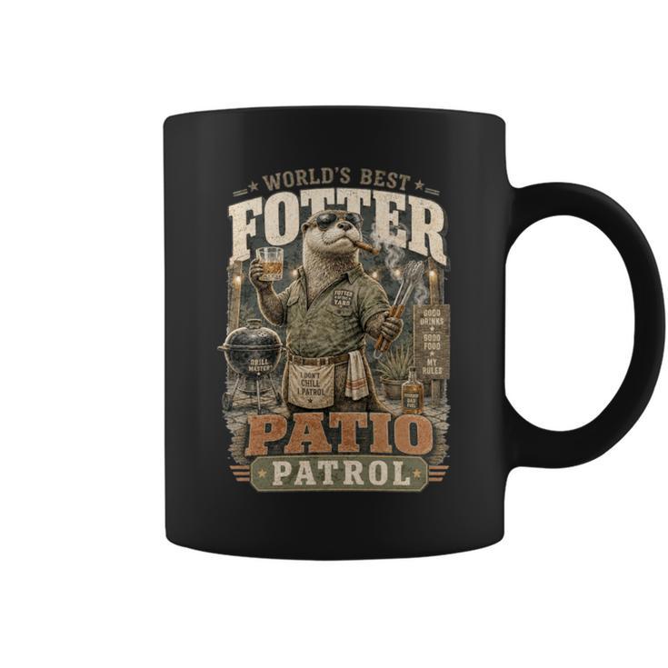Worlds Best Fotter パティオ パトロール 裏庭 カワウソ しゃれ 誕生日 長袖tシャツ コーヒーマグ