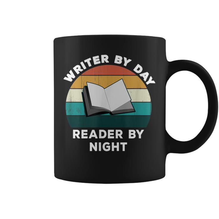 Writer By Day Reader By Night Write Cool Book Lover Graphic Print Coffee Mug