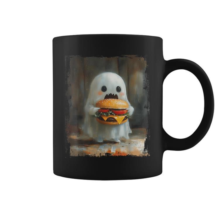 かわいい ハンバーガー おばけ 食べる ハンバーガー ハロウィン 食べ物 恋人 コーヒーマグ