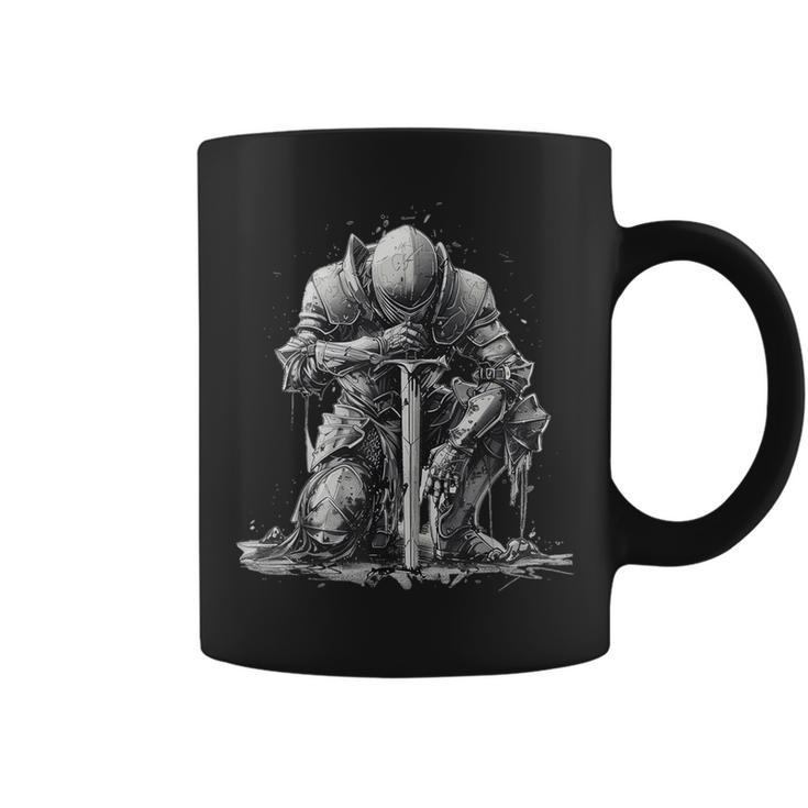 ひざまずくパラディンデザイン コーヒーマグ