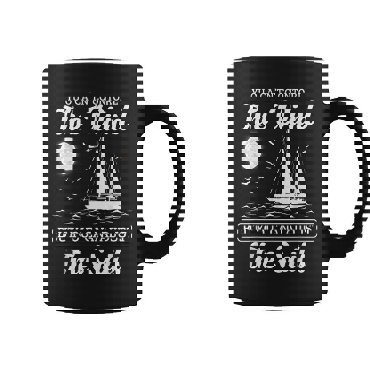 インスピレーションを与えるセーリングの引用句 航海風と帆のデザイン。 コーヒーマグ