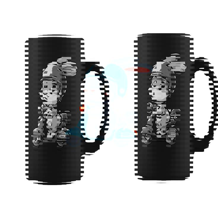ウサギ スクーター ペット 面白い オートバイ コーヒーマグ