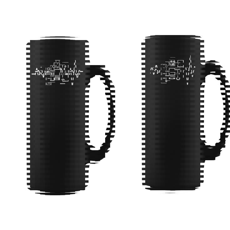 エレキギタープレーヤー ギターエフェクトペダル ハートビート コーヒーマグ