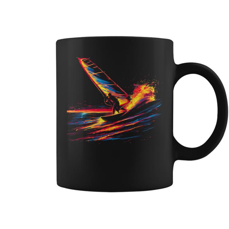 オールドスクールウインドサーフィン・セイルボード コーヒーマグ