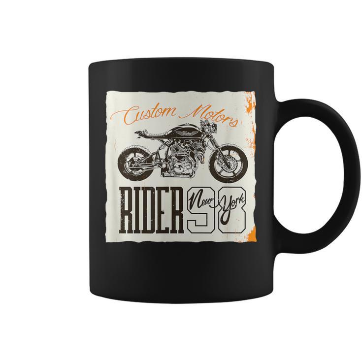 カフェレーサー カスタム バイク おしゃれ オートバイ ライダー イラスト コーヒーマグ