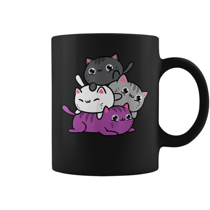 カワイイ猫の山 アセクシャルプライド コーヒーマグ