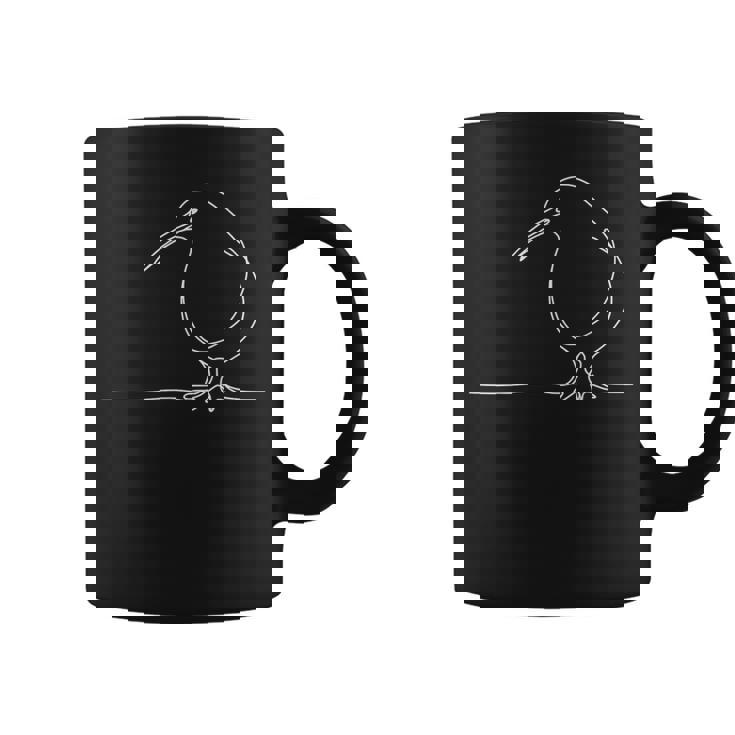 キウイバード ラインアート ミニマリスト ワンライン コーヒーマグ