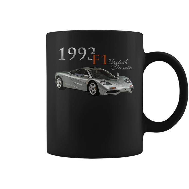 クラシックカー、1993 F1、ブリティッシュ、クラシックラグジュアリースポーツカー。 コーヒーマグ